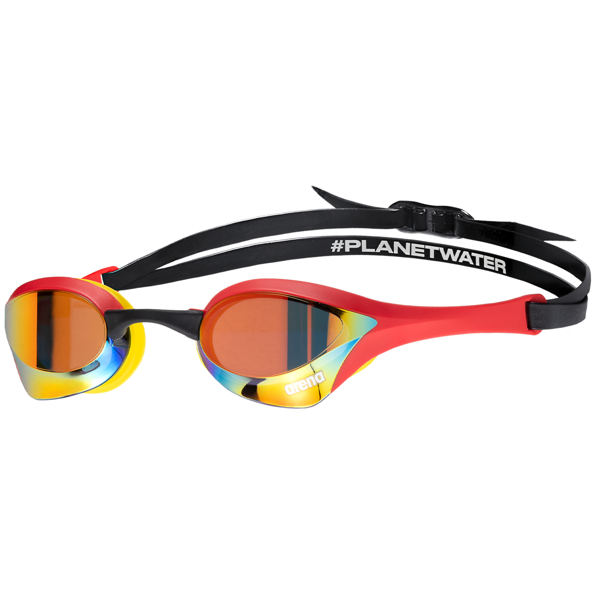 Cobra Ultra Swipe Mirror Swimming Goggles Adult Gold Red